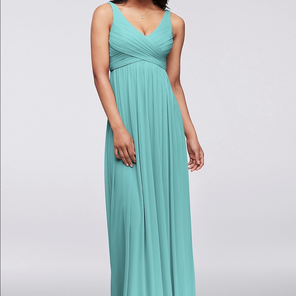 David’s Bridal Spa Blue Bridesmaid dress